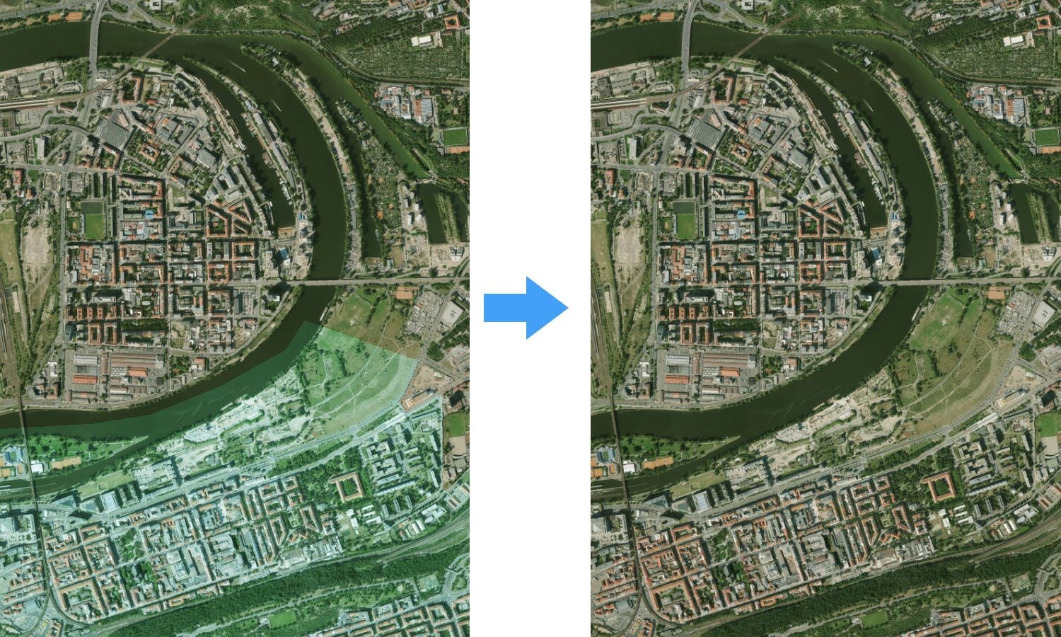 Color corrections for maps