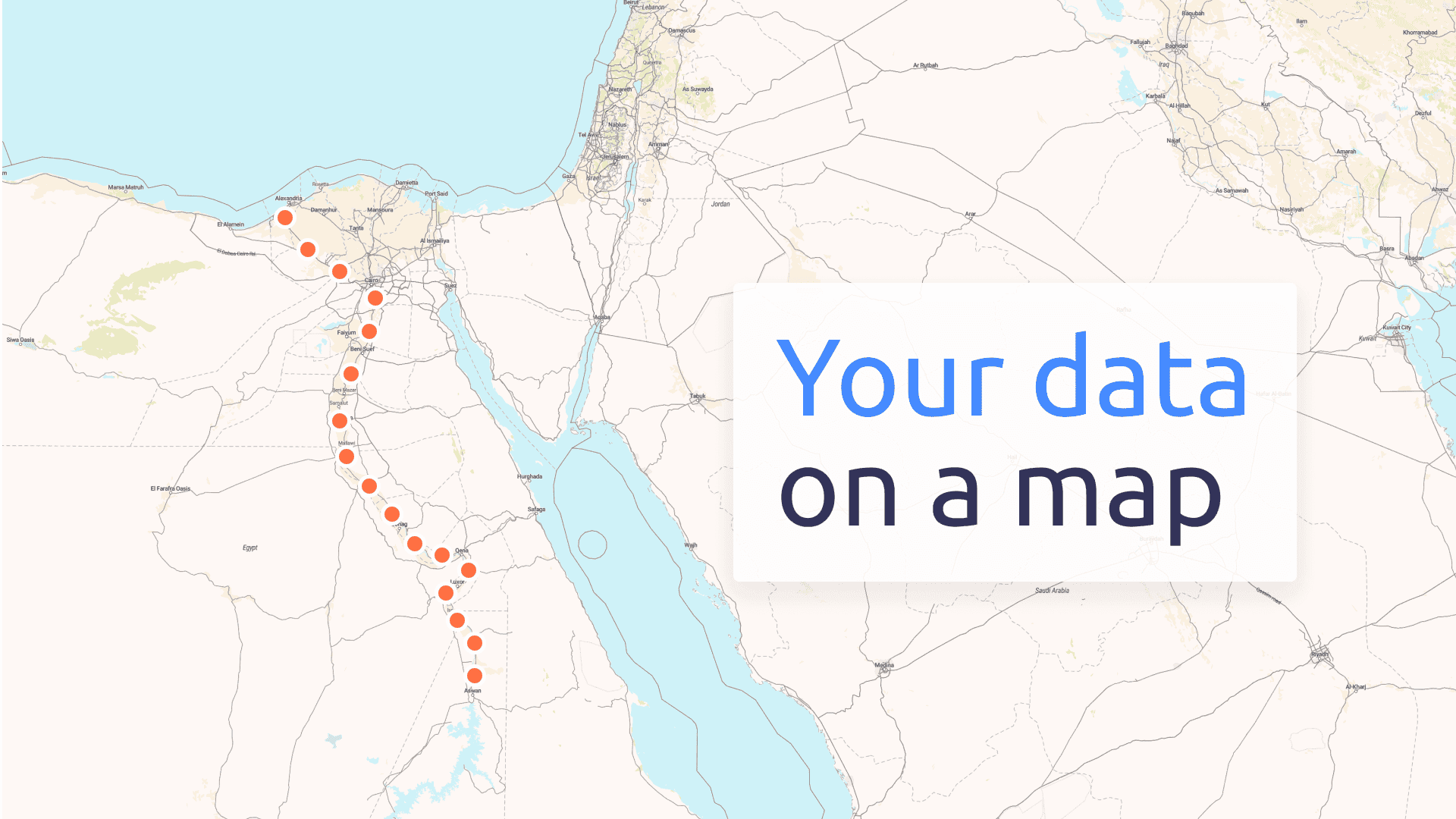 Map with markers online