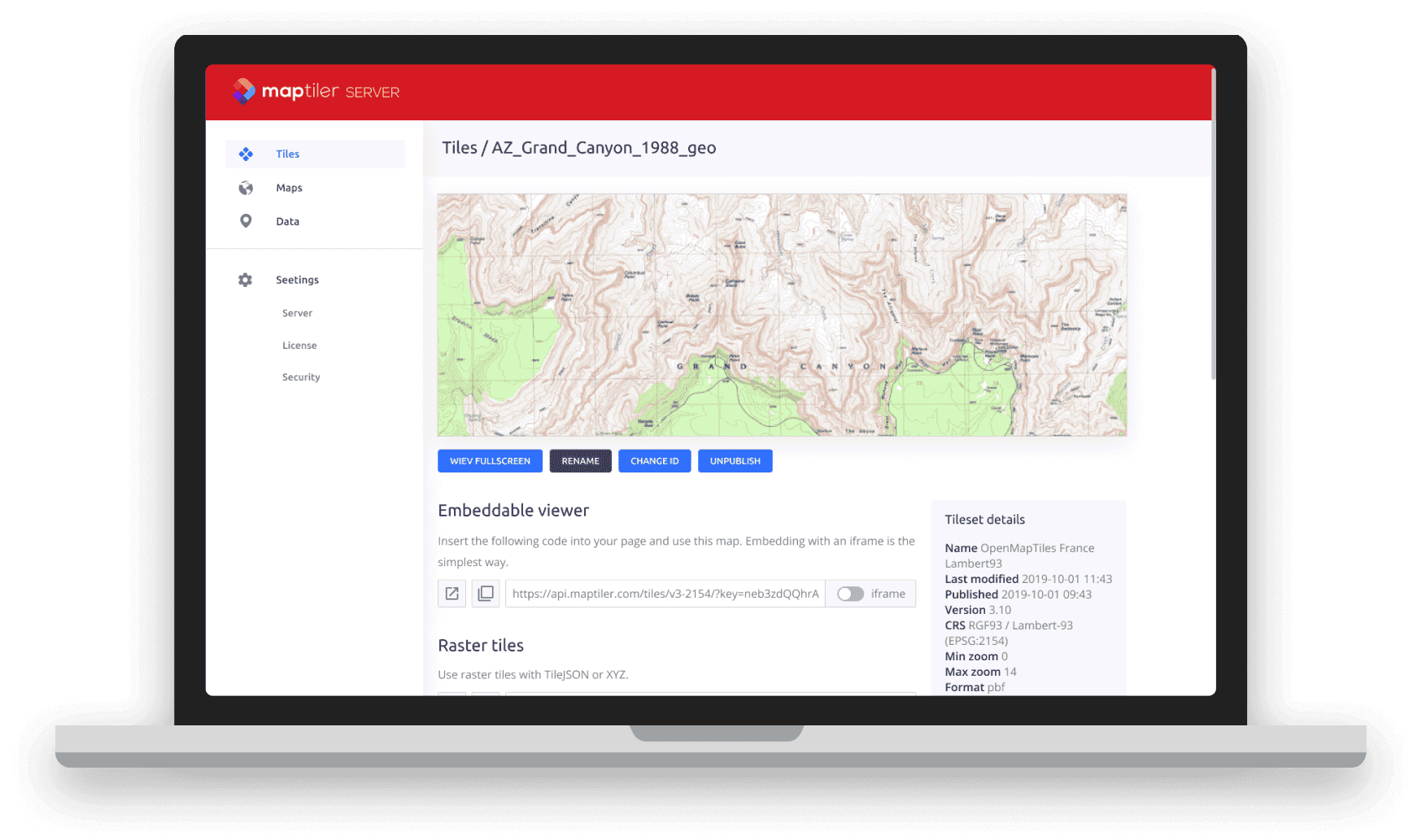 Map server with base maps
