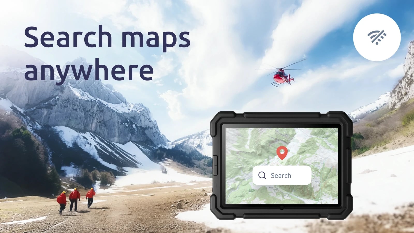 Search maps anywhere