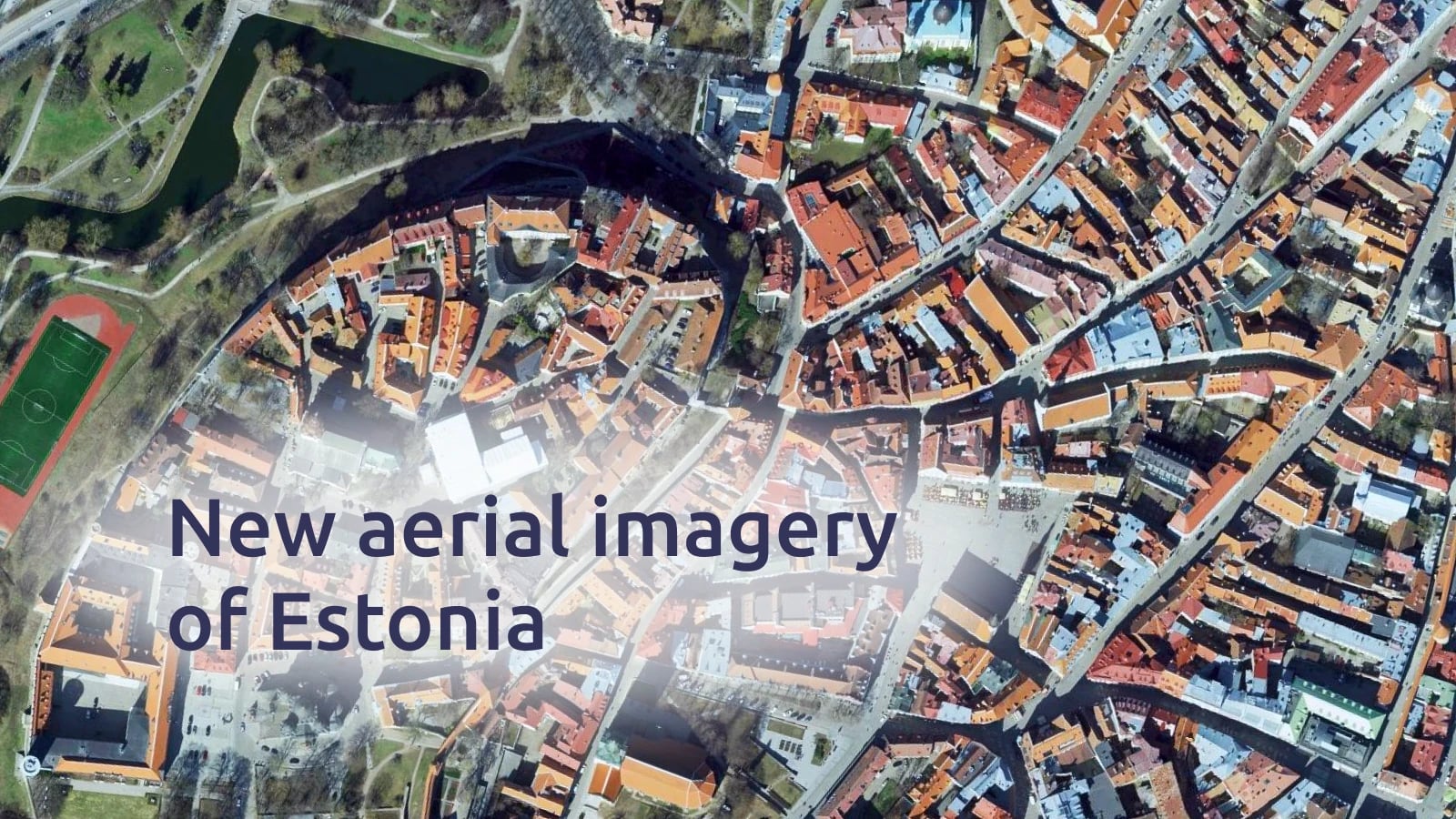 High-res satellite map of Estonia