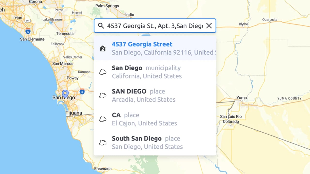 US address search in California