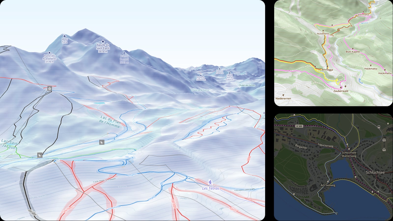 Winter, Outdoor and Outdoor mapping styles