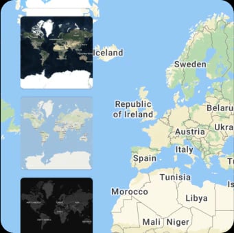 map model in augmented reality with custom map style
