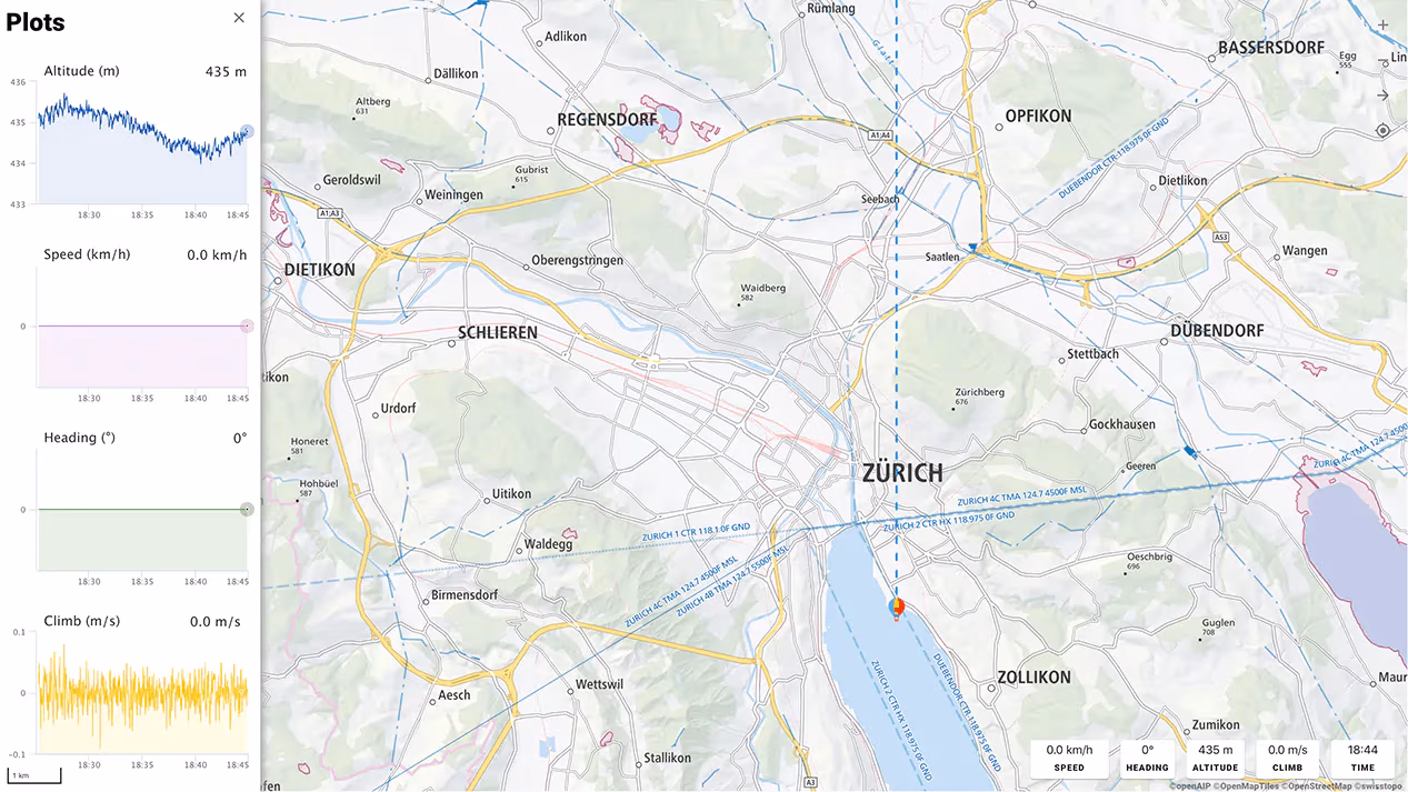 Ballometer map of Switzerland
