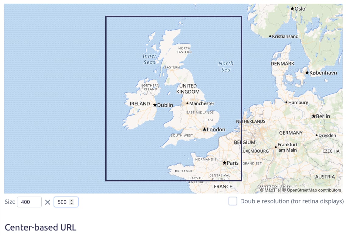 centered static maps