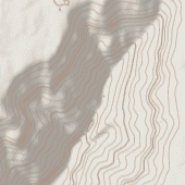 Contour lines and hillshade