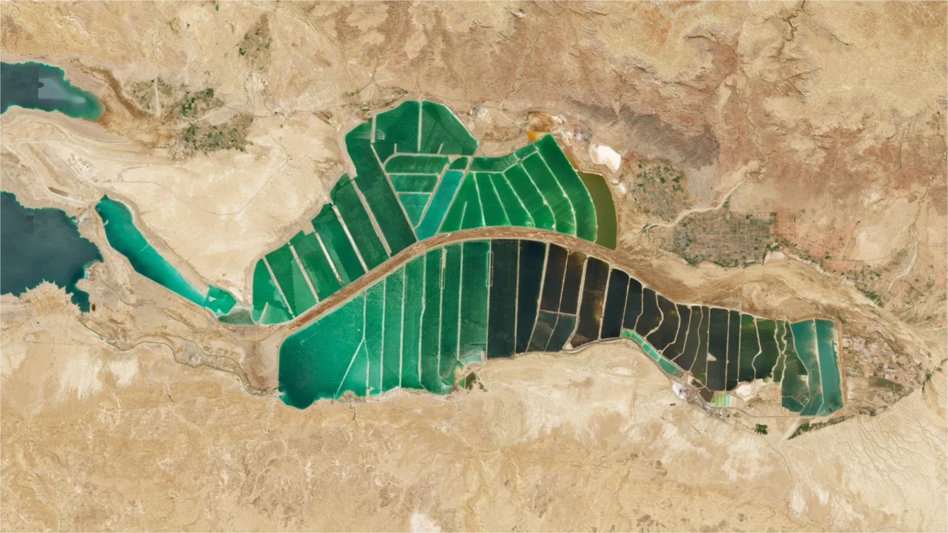 Satellite imagery: dead sea