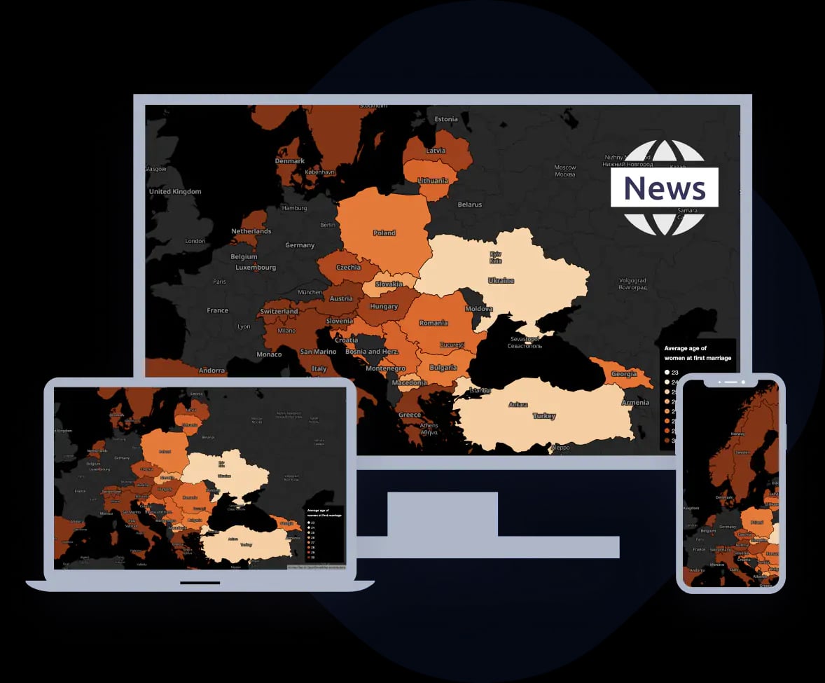 Devices showing maps in news