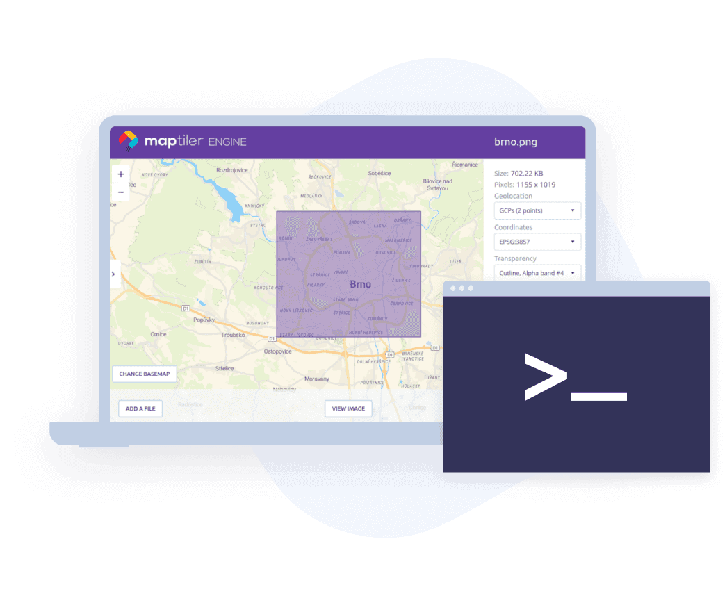 Map processing on command line