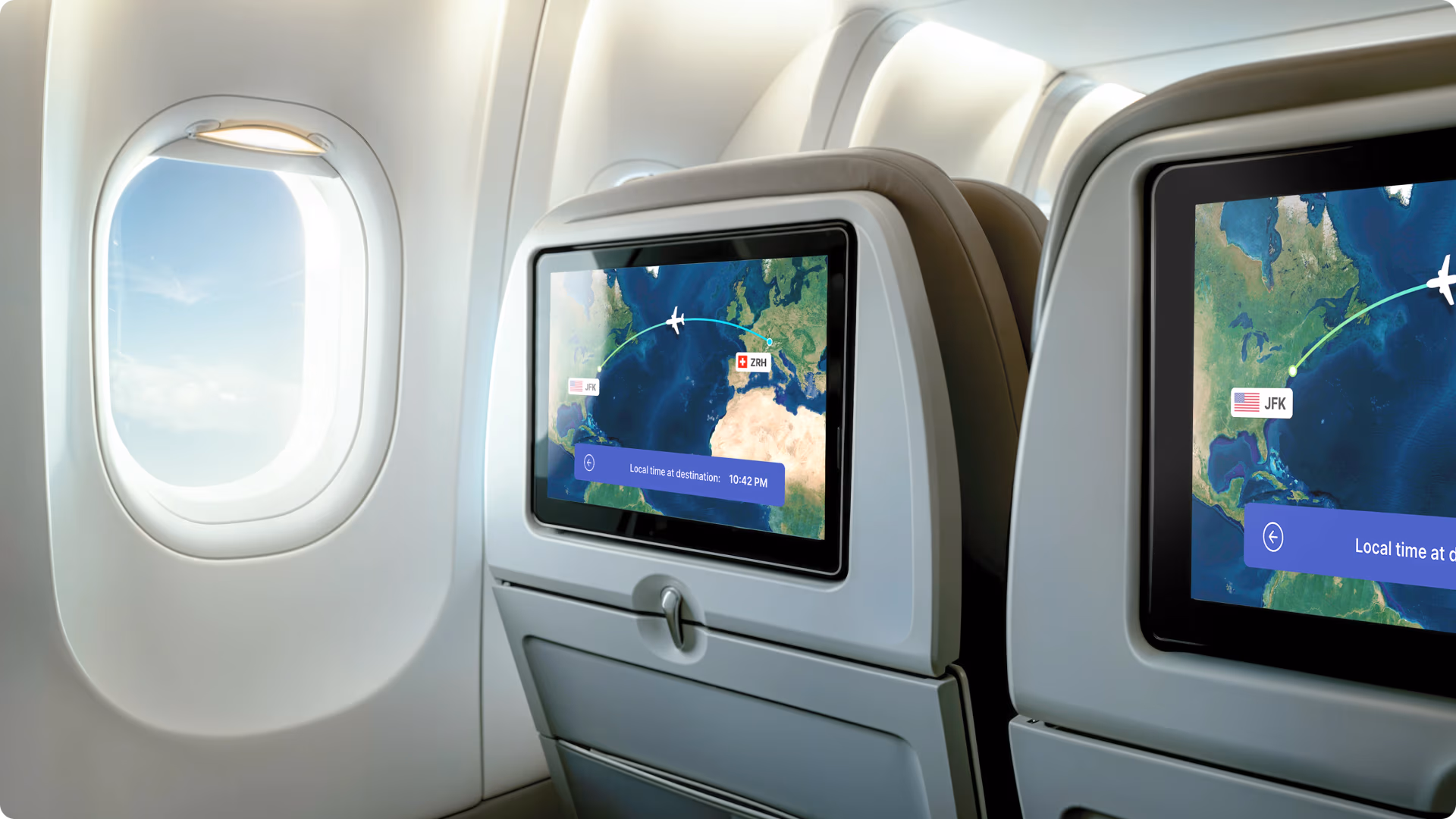 Maps in airplane on infotainment 