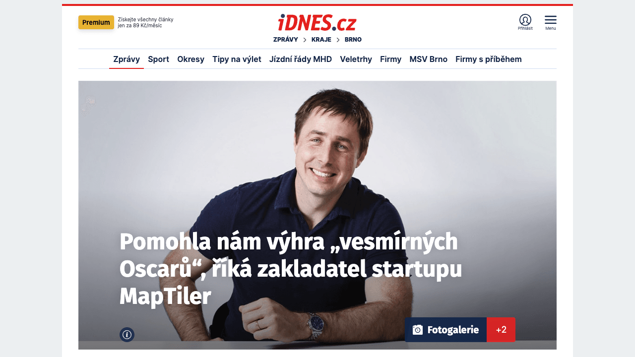 MapTiler CEO in iDnes