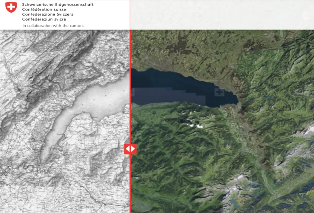 Swisstopo map and satellite