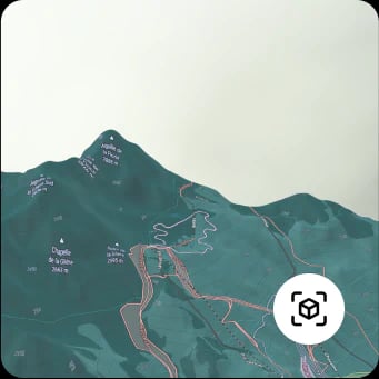 winter map model in augmented reality