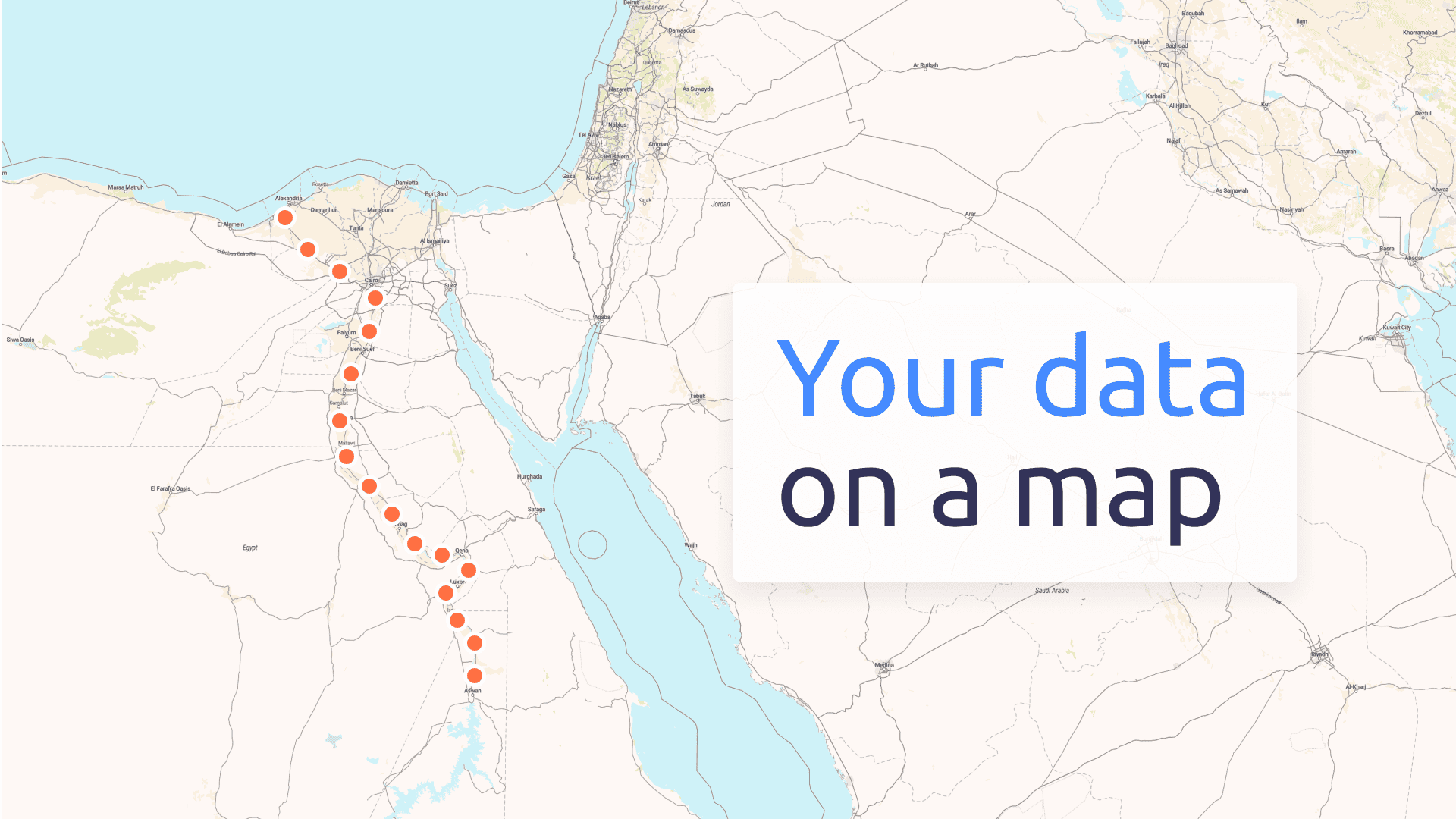 Map with markers online