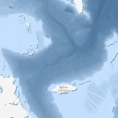 Map of ocean floor