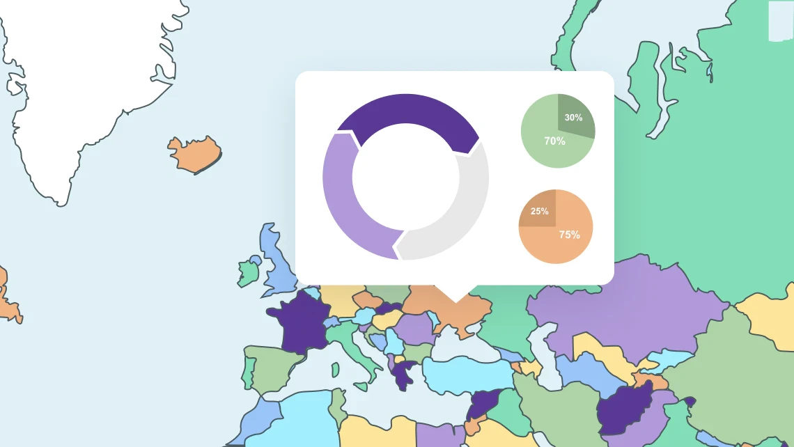 Maps with statistics