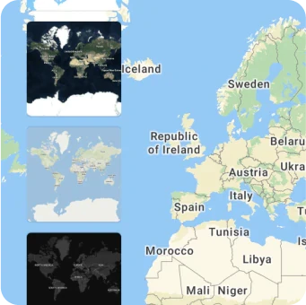 map model in augmented reality with custom map style