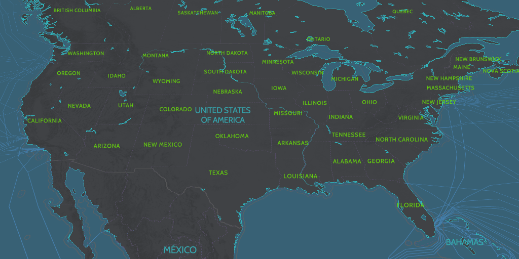 Futuristic map of utilities
