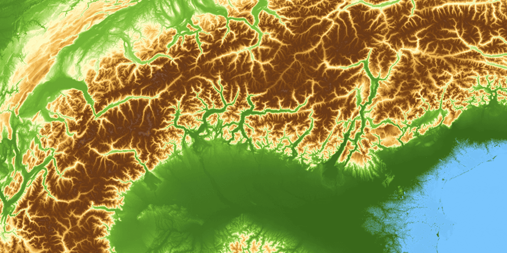 Flooding map simulation