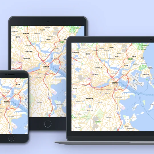 Maps on electrodic devices