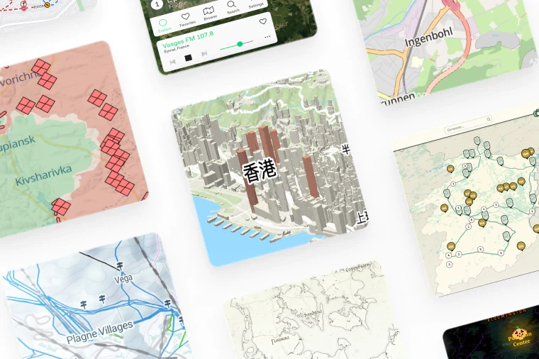 More examples of industries using MapTiler maps