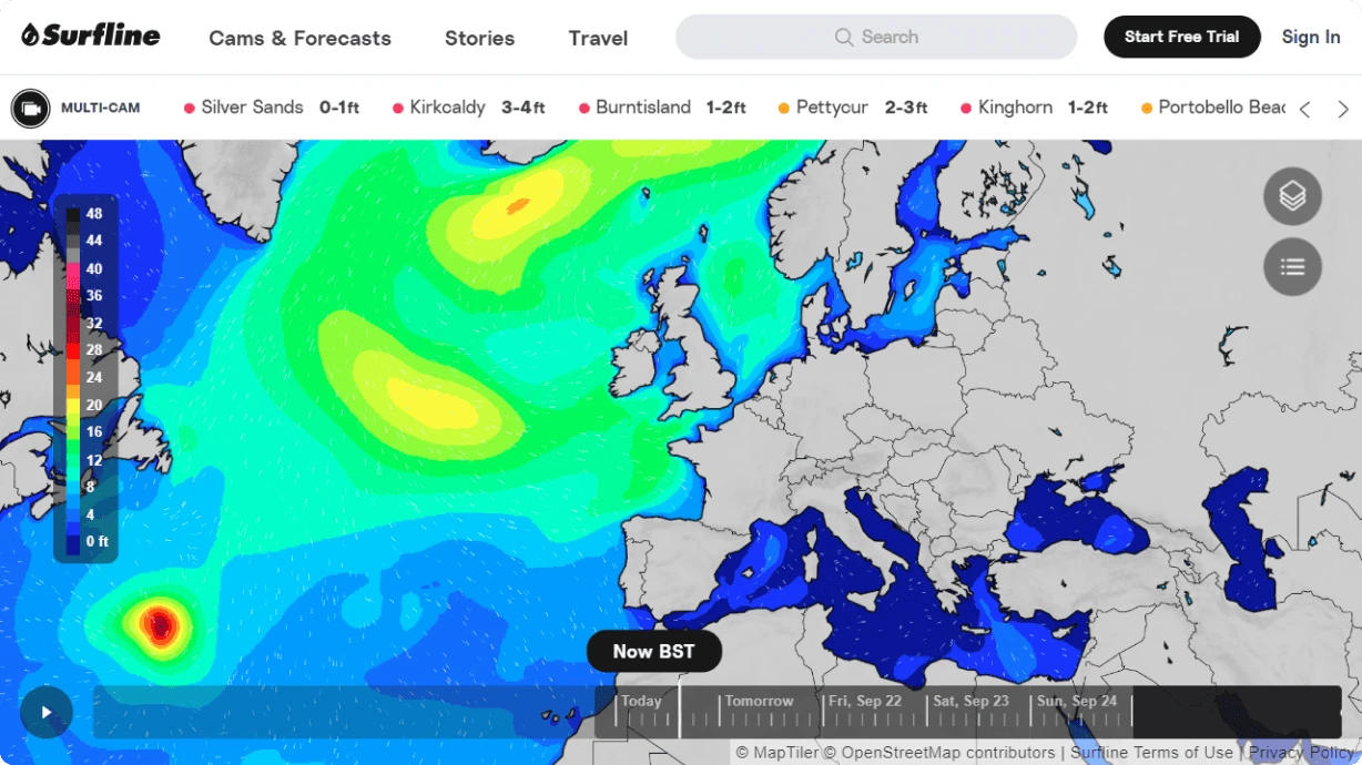weather surfline data