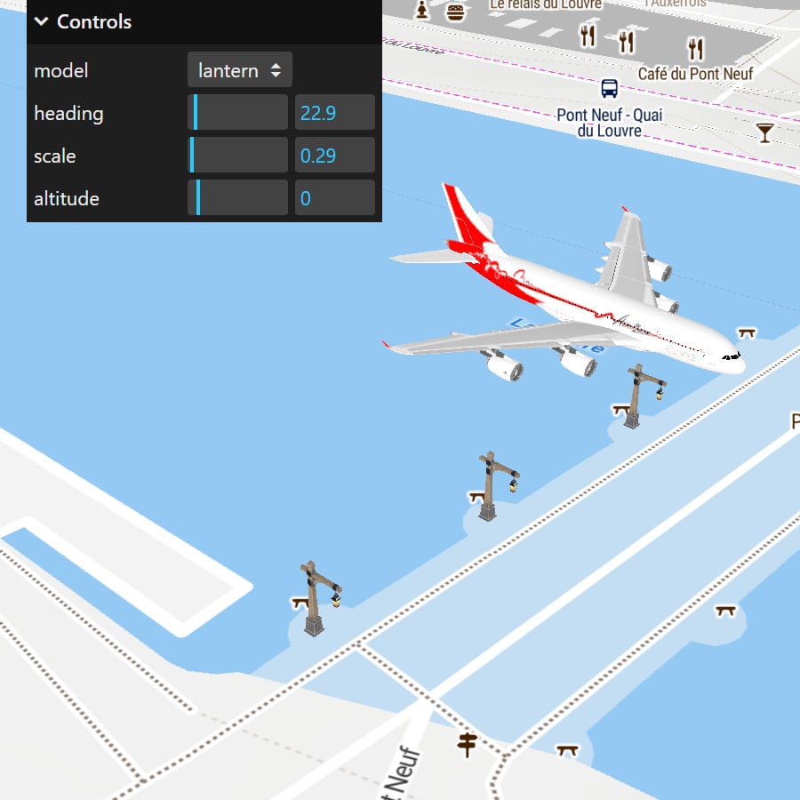 Add multiple 3D models to a map