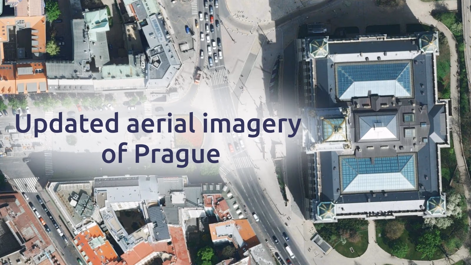 High-res satellite map of Prague