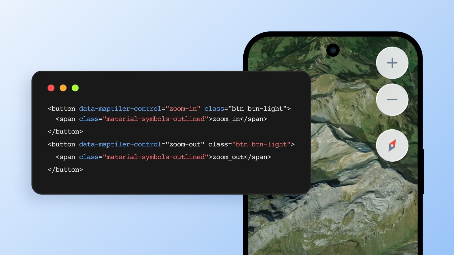 Custom map controls on Android and iOS
