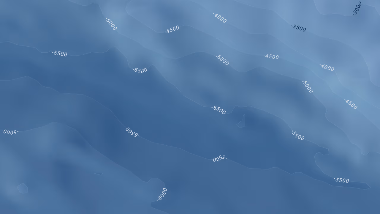 Underwater contour lines called bathymetry