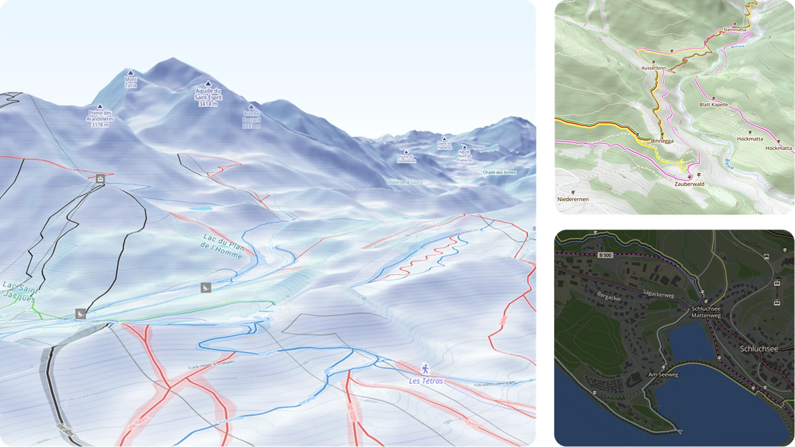 Winter, Outdoor and Outdoor mapping styles