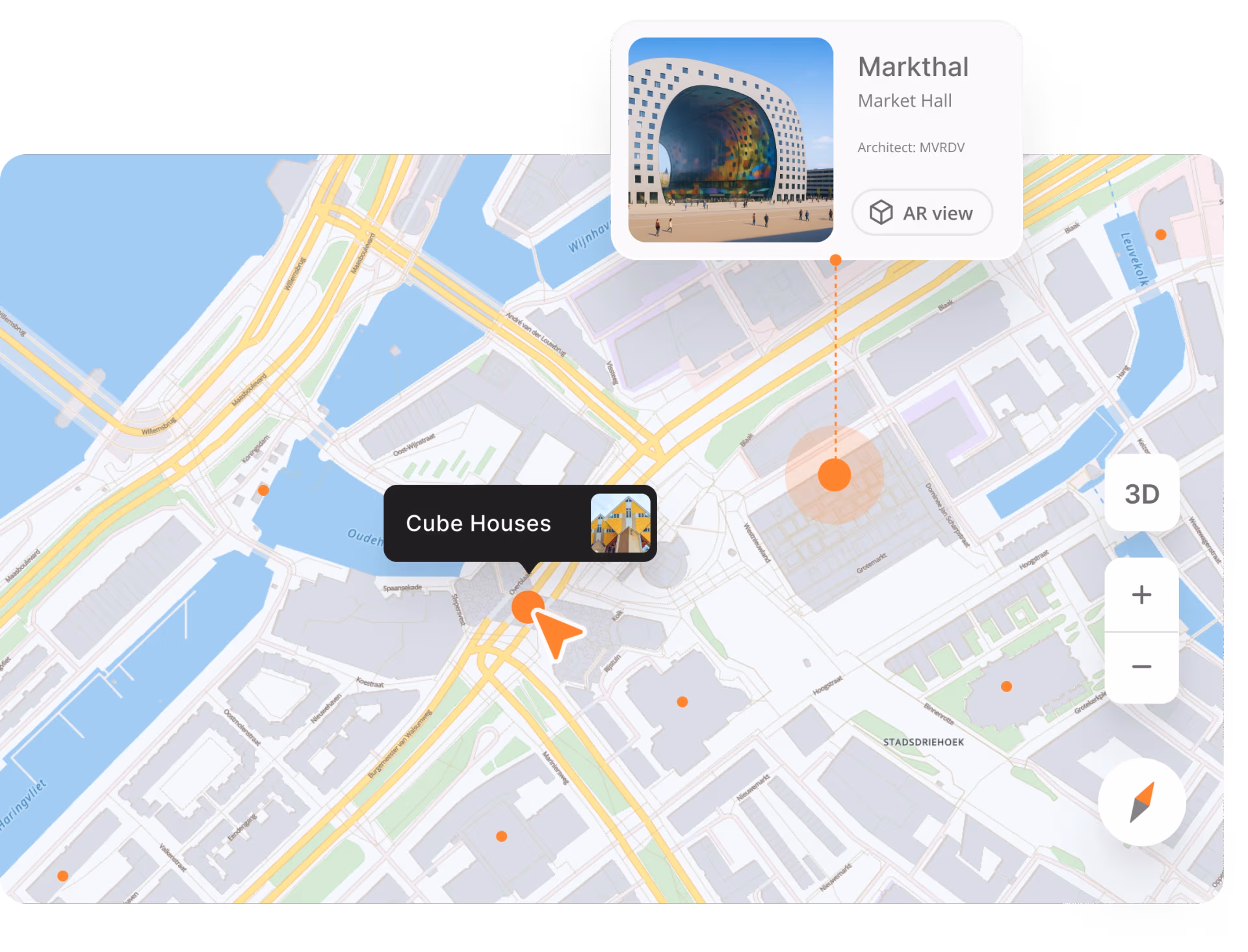 Areas highlighted by maps developers