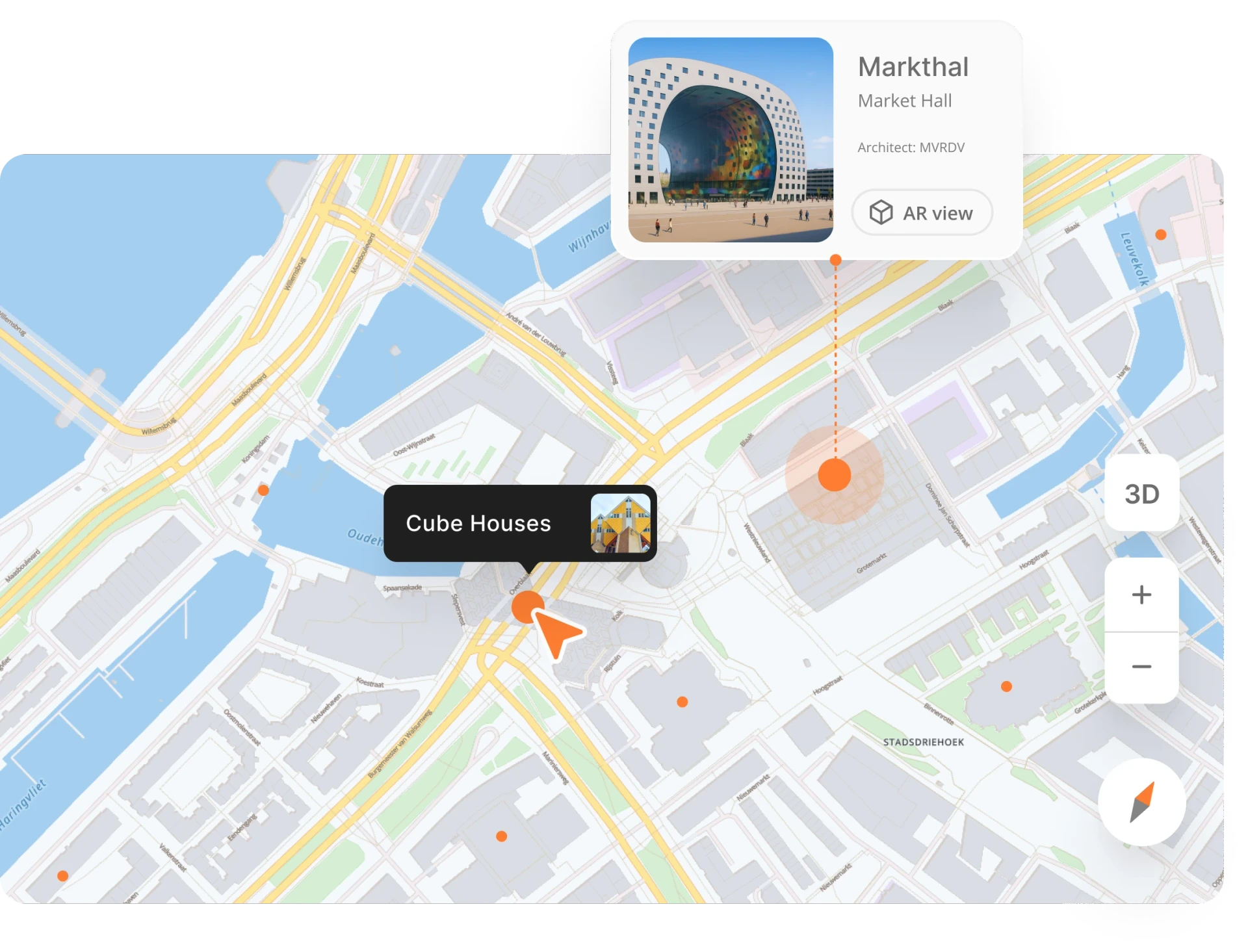 Areas highlighted by maps developers