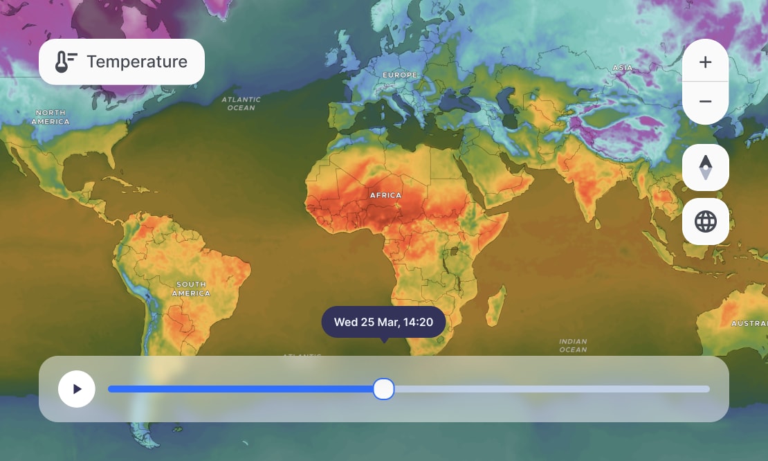 Background map for weather forecast apps