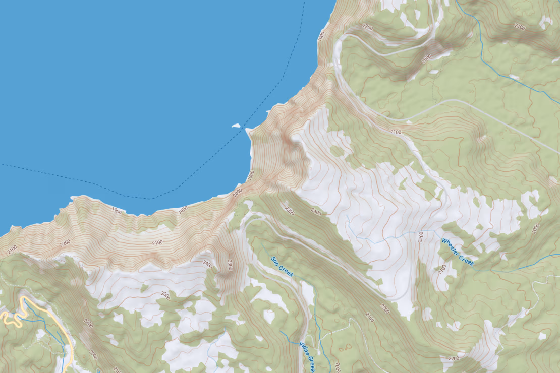 Map for search and rescue, infrastructure planning, and remote logistics