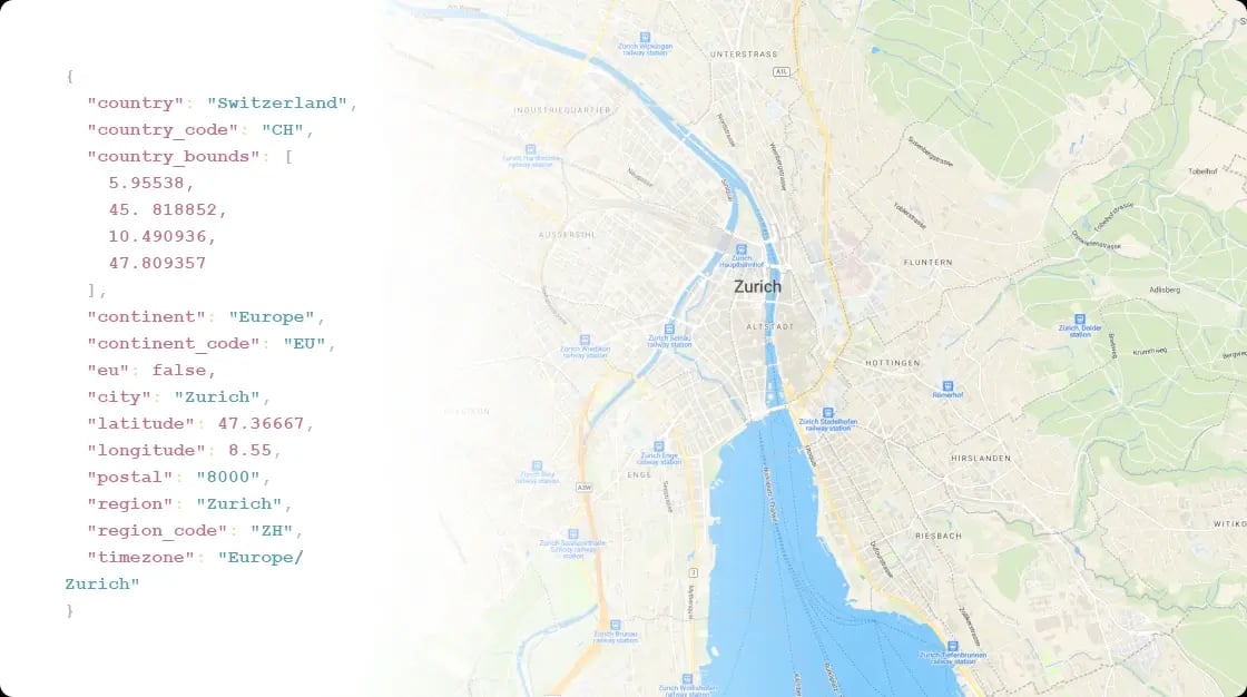 Center map to visitor’s location