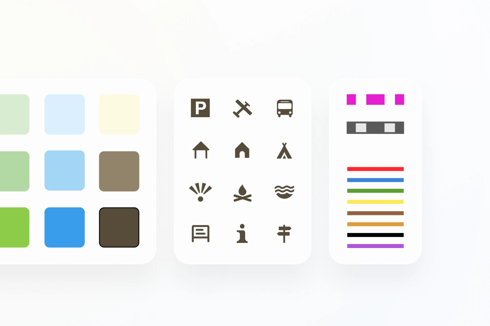 Hiking map assets