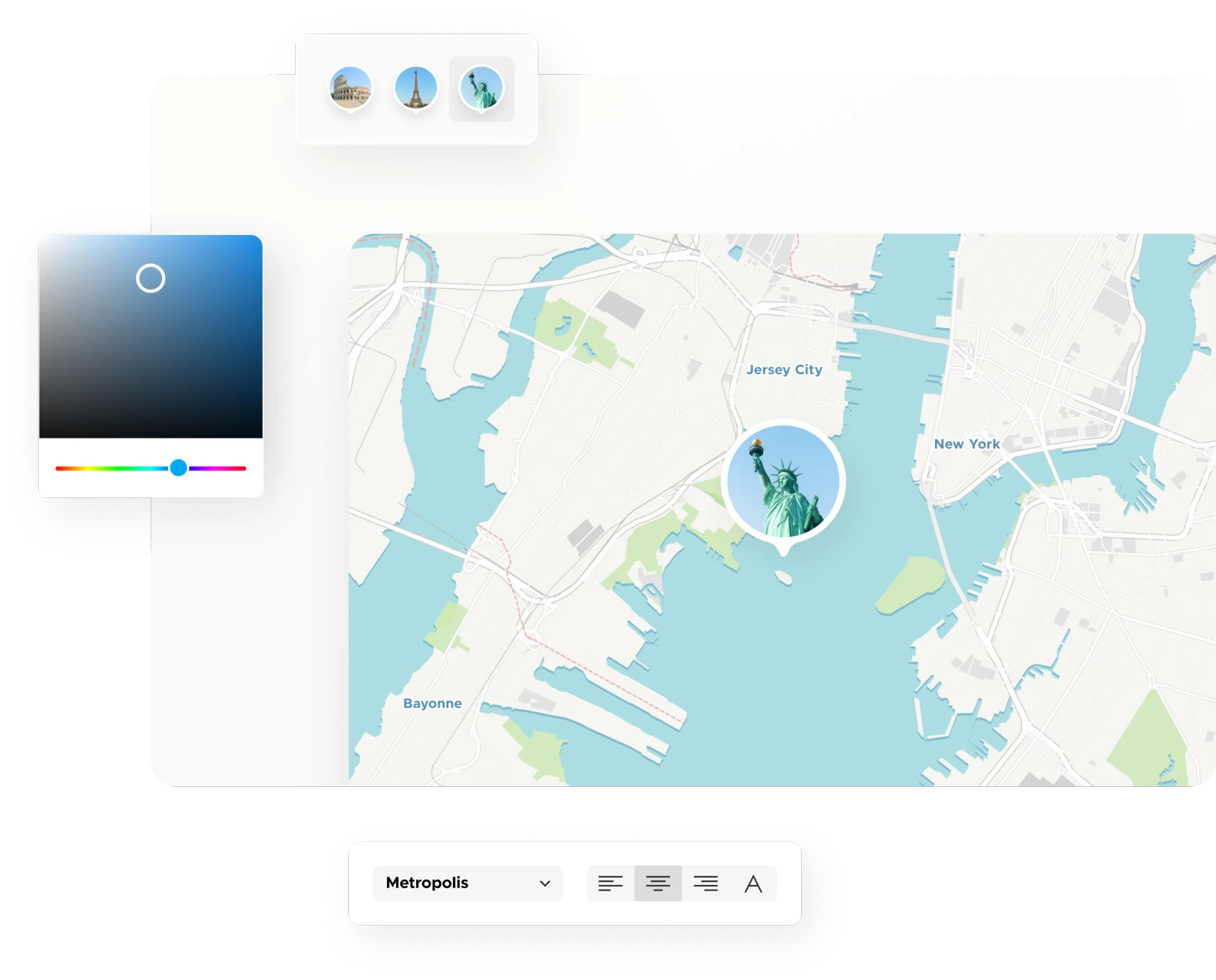 Custom map designer