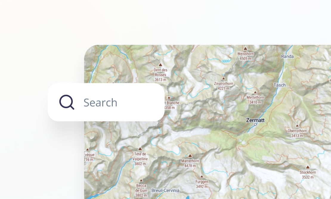 Hiking map of Switzerland
