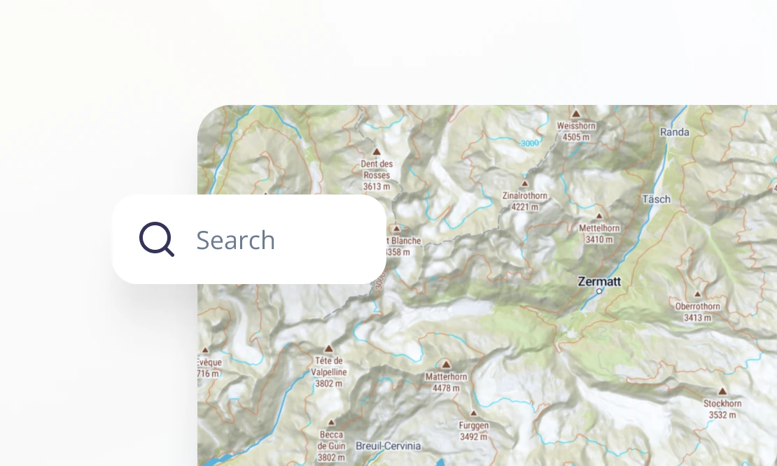 Hiking map of Switzerland
