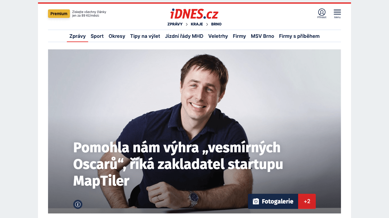 MapTiler CEO in iDnes