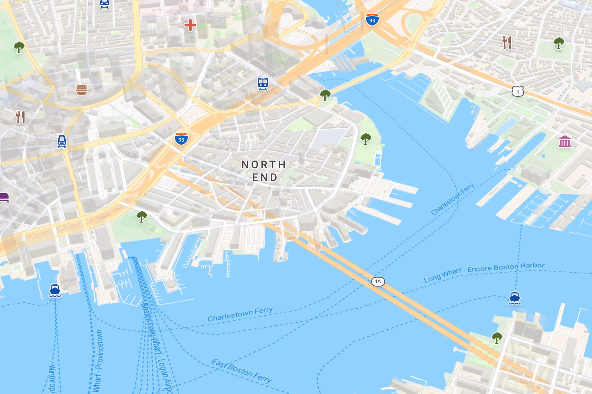 Streets map with 3D buildings