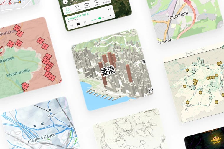 More examples of industries using MapTiler maps