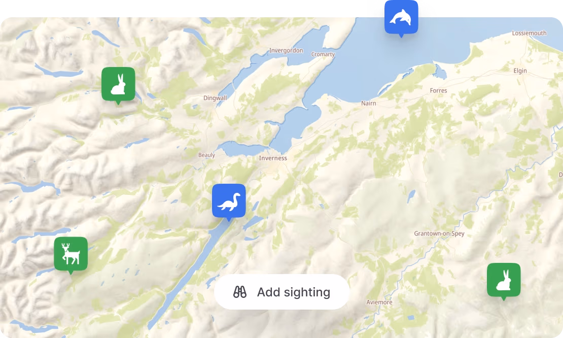 Landscape map for nature apps