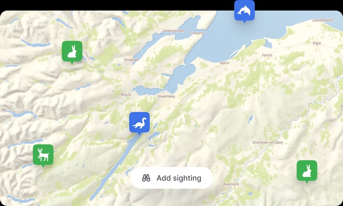 Landscape map for nature apps