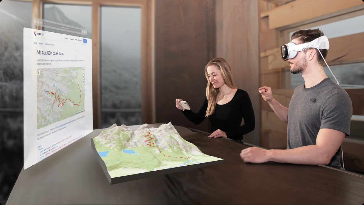 Use AR map thought mobile phone or ar glasses