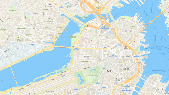Streets map Boston